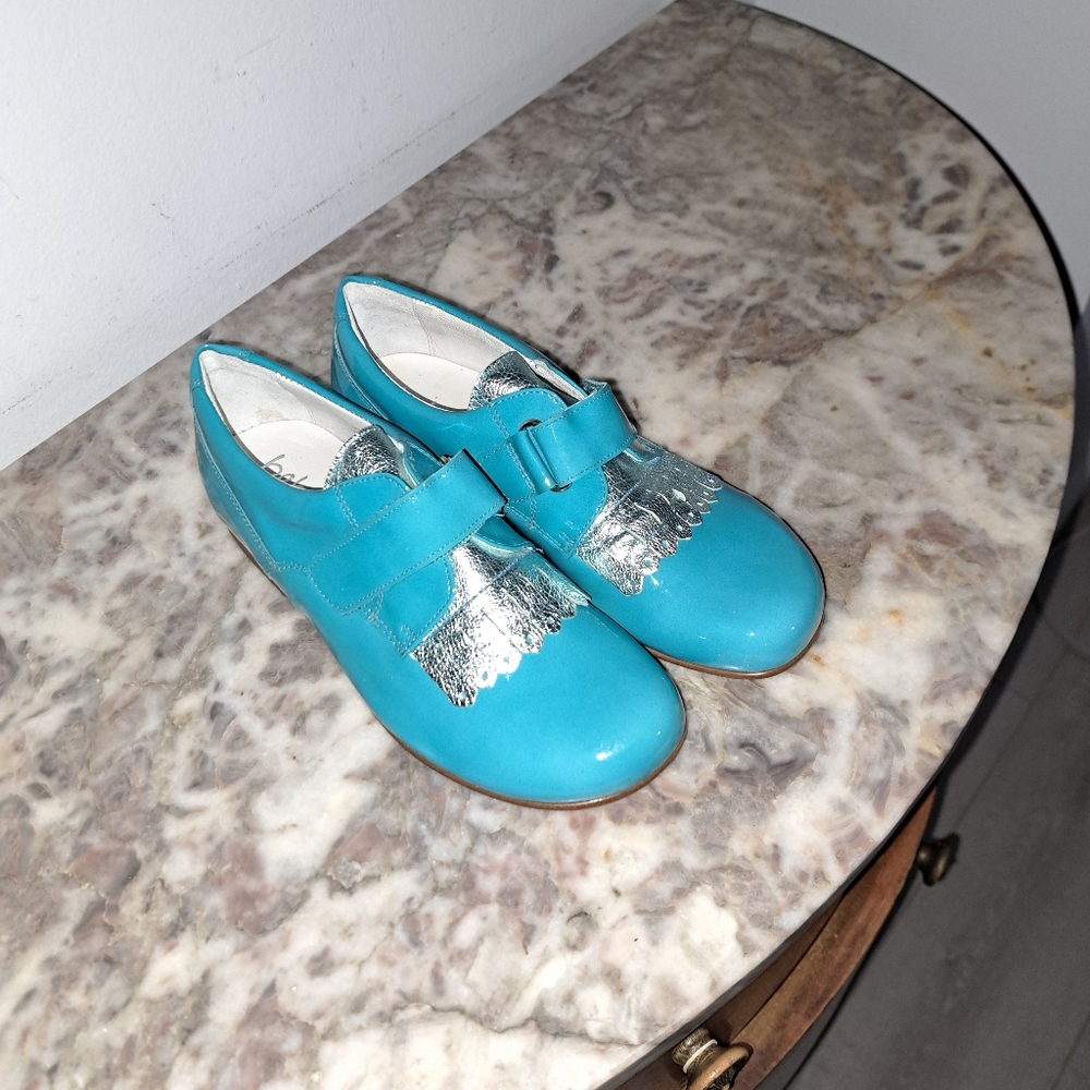 Beberlis Kids Girls Blue Dress Shoes  Size 33( US 2)